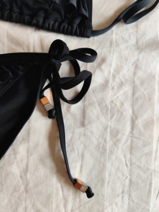 Bikini volantes negro