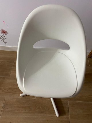 Silla de escritorio Ikea blanca y turquesa
