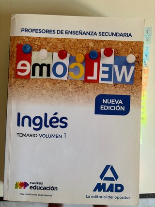 Inglés temario : Profesores de Enseñanza Secund...