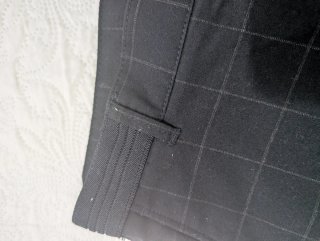 Pantalones de cuadros azul oscuro