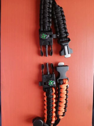 Lote 2 Pulseras Supervivencia C/Brújula
