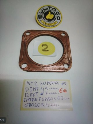 Lote 6 Juntas Escape Bultaco Ref.22102