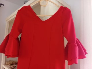 Traje de flamenca rojo talla 10 nuevo