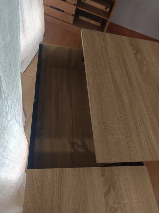 Mesa elevable estilo industrial