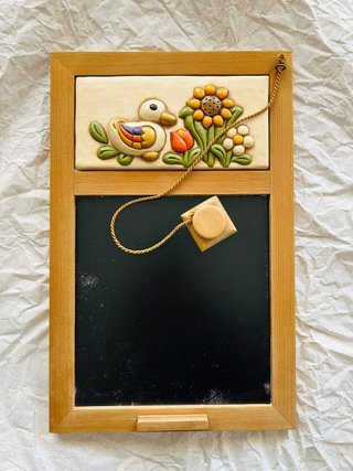 Lavagna Cucina Legno Ceramica Anatra Fiori THUN
