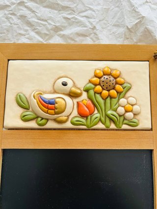 Lavagna Cucina Legno Ceramica Anatra Fiori THUN
