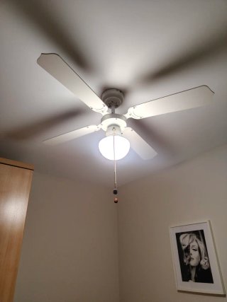 Lámpara Ventilador de Techo Blanca