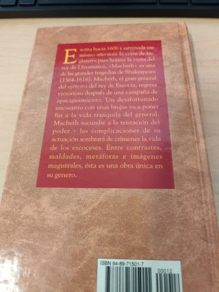 Libro Macbeth Grandes obras de la literatura