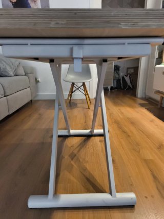 Mesa plegable y regulable madera y metal