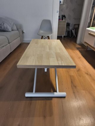 Mesa plegable y regulable madera y metal