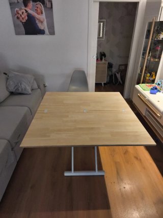 Mesa plegable y regulable madera y metal