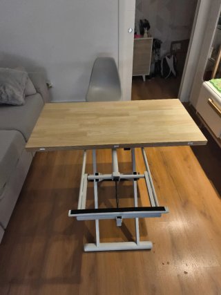 Mesa plegable y regulable madera y metal