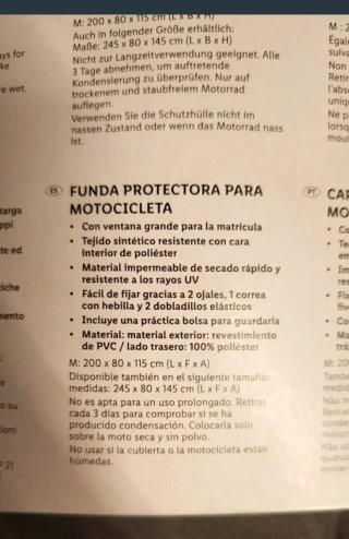 Funda Moto ULTIMATE SPEED Negra Talla M