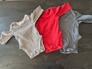 Pack 3 bodies bebé manga larga