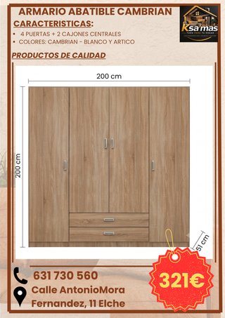 Armario Abatible Cambrian 200x100x51