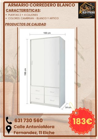 Armario Abatible Cambrian 200x100x51
