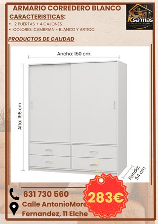 Armario Abatible Cambrian 200x100x51