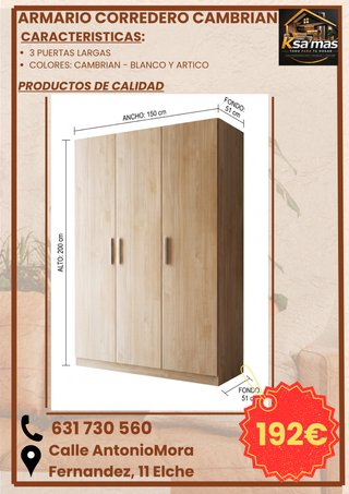 Armario Abatible Cambrian 200x100x51