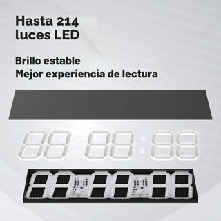 Reloj Digital LED Grande CHKOSDA Negro/Blanco