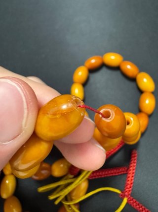 Tasbih de resina tipo ámbar – 43 g