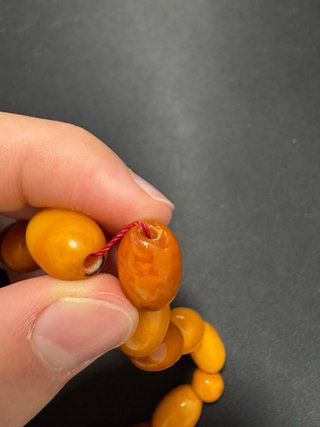 Tasbih de resina tipo ámbar – 43 g