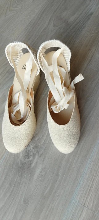 Alpargatas Castañer Beige/Blanco