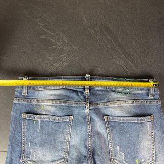 Dsquared2 Ripped Jeans Shorts Size 50 Lime Paint