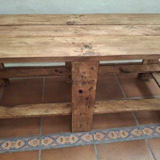 Banco rústico de madera de palets