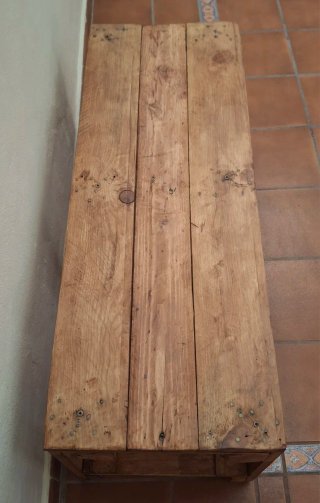 Banco rústico de madera de palets