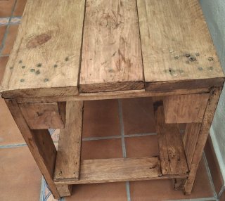 Banco rústico de madera de palets