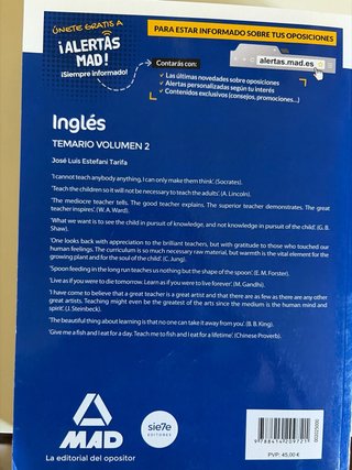 Inglés temario : Profesores de Enseñanza Secund...