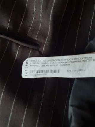 Chaqueta Raya Diplomática Negra