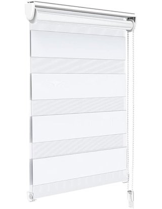 VOUNOT® 55 x 150 cm. Estores Enrollables de Doble Capa Noche y Día - Persiane Enrollabili Interne per Finestre