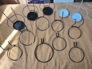 Soportes Hierro para Macetas (Negro/Blanco)