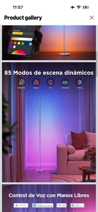 Govee RGBIC LED Floor Lamp, Smart Modern Living Ro