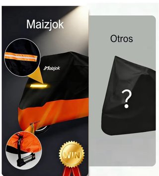Funda Protectora Moto Negra y Naranja 275x105x125