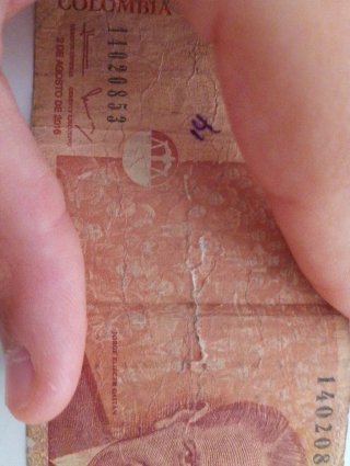 1000 Pesos Colombianos 2016