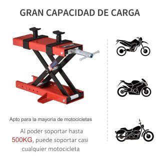 Plataforma Elevadora Moto Carga Máxima