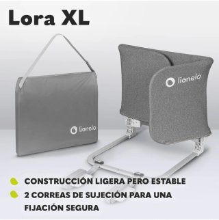 lionelo Lora XL 150x45 cm Barrera de cama Plegable