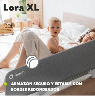 lionelo Lora XL 150x45 cm Barrera de cama Plegable