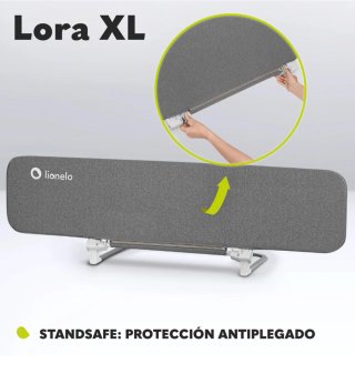 lionelo Lora XL 150x45 cm Barrera de cama Plegable