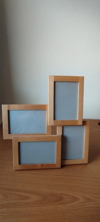 Portafotos de madera para 4 fotos