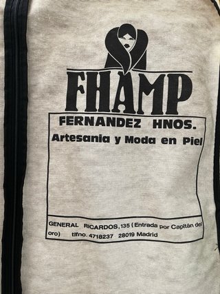 Abrigo de piel natural negro FHAMP Madrid vintage