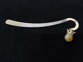 Marcapáginas Plata 925 con Citrino y Corona