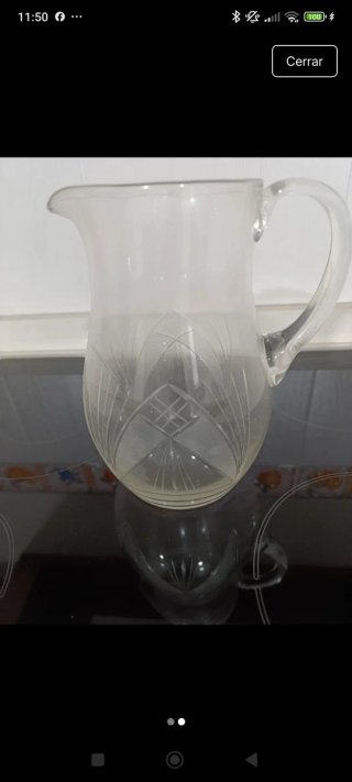 Jarra de cristal Bohemia tallada tallada
