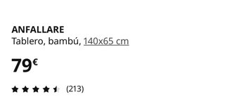 Mesa escritorio Ikea Anfallare Bambú