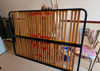 Somier 135cm Metal y Madera
