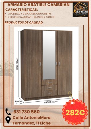 Armario Abatible Cambrian 200x100x51