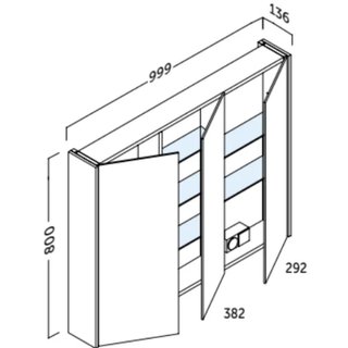 Armario Baño Coycama Skyline 100cm