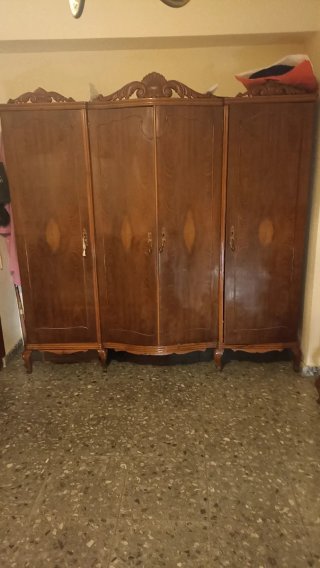 Dormitorio antiguo madera años 50